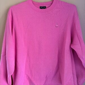 Faconnable Pink Waffle Knit Crewneck Men’s Cotton Sweater Vintage